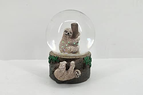 Cornelissen Boule à paillettes paresseux, 6 cm, boule à neige animale, boules à neige