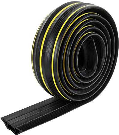 AKOLAFE Cable Protector 3M Floor Cable Cover, 10FT PVC Wire Protector Wire Covers for Cables, Floor Cable Tidy 3 Cord Channels Cable Covers for Wires, Cavity 17mm (H) x 83mm (W)