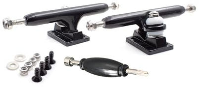 SPITBOARDS Fingerboard Pro Trucks by da 34 mm, Real Lock, Urethane Bushings, Optimized Hanger, larghezza 34 mm, per tuning e assemblaggio delle dita (nero)