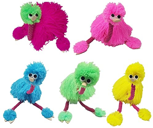 Duqulle 5 Ostrich Puppet Strings, Funny Interactive Bird Puppet, Handmade Ostrich Marionette Puppets String Doll Parent-Child Interactive Educational Props For Children Kids