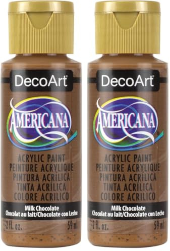 Deco Art Americana Acrylic Multi-Purpose Paint, Milk Chocolate, 59 ml (Pack of 2), Brown