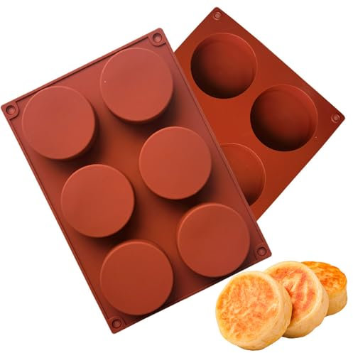 JJYHEHOT Teglia per Muffin, 2 Pezzi Stampo Silicone Antiaderente, per Cupcake, Brownies, Budini 32.7 x 21.6 x 2cm