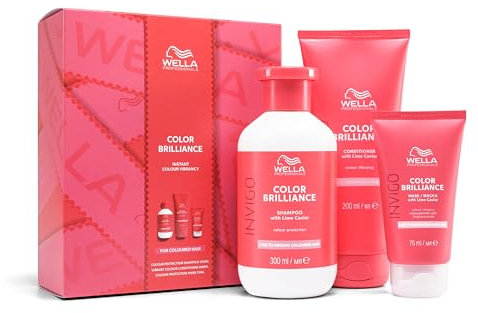 Wella Professionals Invigo Color Brilliance Gift Set - Includes Shampoo, Conditioner and Hair Mask - Instant Colour Vibrancy & Colour Protection - Hair Care Perfect for Christmas