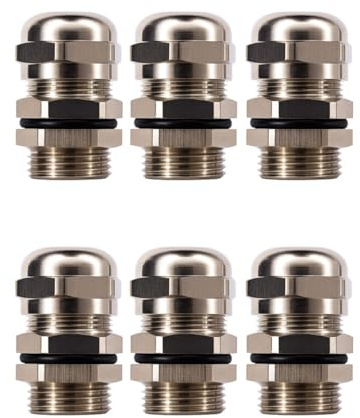 Gebildet Metall Kabelgenomföring, PG9 Vattentät Justerbar 4.0-8mm Kabel Genomförings Joint med Packningar, M16*1.5 Kabelkontakt, Kabelskydd