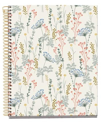 Miquelrius - Cahier à reliure spirale A5, 100 feuilles lignées de 70 g/m², Couverture en carton rigide, 4 bandes de couleur, 2 trous, Carnet ligné, De jolies fournitures scolaires et de bureau