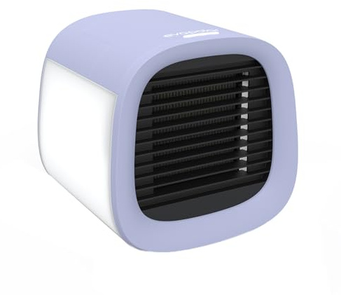 Evapolar Evachill Unidad de CA portátil - Pequeño aire acondicionado personal - Mini enfriador de aire evaporativo para escritorio y camping - Swamp Cooler, Lavanda