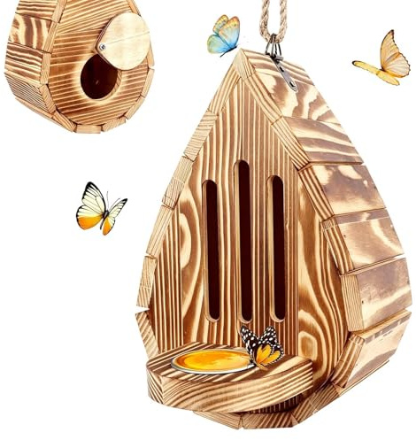 Maison À Papillons D'Extérieur Habitat en Bois Suspendu