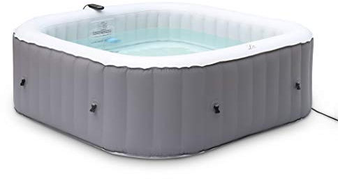 Alice's Garden - Spa MSPA Gonflable carré – Fjord 6-6 Places. système Anti-Gel et désinfection UVC + bâche. 185cm. PVC. Pompe. Chauffage. gonfleur. Filtre