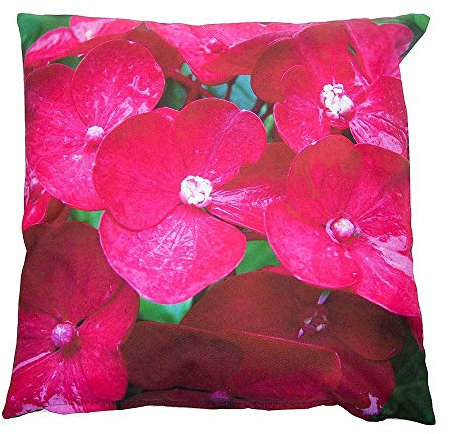 zeitzone Outdoor Kissen Blumen Pink Gartenkissen Wasserabweisend 40x40cm