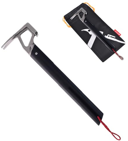 TRIWONDER Camping Hammer Tent Pegs Mallet Multifunctional Ground Pegs Puller Remover Aluminum Tent Stakes Hammer (B - Black)