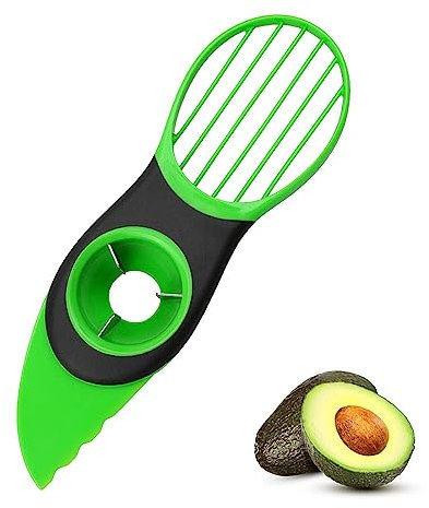 3 in 1 Multifunctional Avocado Cutter with Non-Slip Handle, Jagowa Slicer Pitter Stoner Kitchen Tool for Mango Kiwi Peach Fruits
