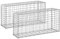 hillvert HI-WG-110 Lot de 2 gabions en acier galvanisé 102 x 32 x 51 cm