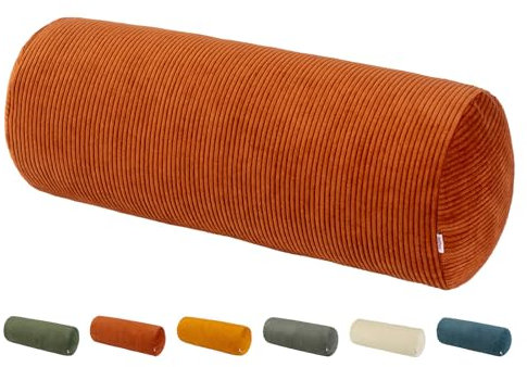 beties - HYggelig No.1 - Trendiger Cord-Samt XL Rollenbezug ca. 25x70 cm; Nackenrollenbezug Beinkissen-Hülle in Raumausstatter Qualität