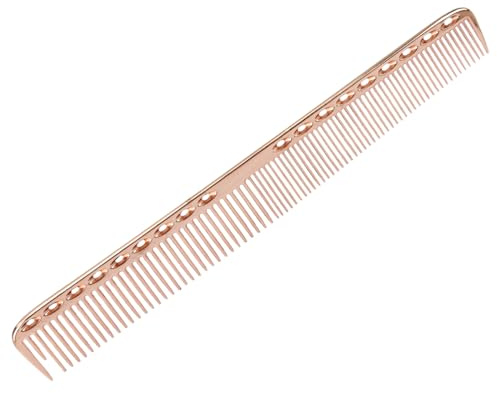 Tabanzhe Pettine professionale in alluminio e metallo, colore oro rosa, resistente al calore, antistatico, per taglio di precisione, styling e toelettatura