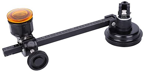 40cm Circular Glass Cutter with Calibrated Scale, High Hardness Alloy, Suction Cup, Oil for Glass Ceramic Processing, Suitable for 13.5-40cm Round Holes