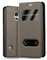 Cadorabo Hülle kompatibel mit Samsung Galaxy S5 / S5 NEO in Stein BRAUN - Schutzhülle mit Magnetverschluss, Standfunktion und 2 Sichtfenstern