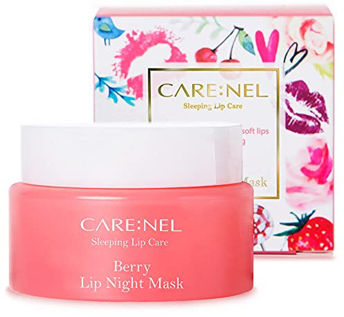 CARENEL Lip Mask Berry for dry lips 23g - Korean Skincare Lip balm, gloss and Moisturizers Long lasting Night Treatments scrub sleeping masks Chapped cracked lip for girls, women and Men