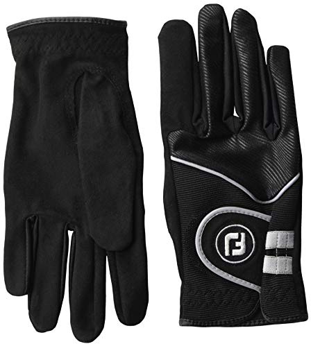 FootJoy Women's RainGrip Prior Generation Golf Gloves, Pair, Black Medium, Pair