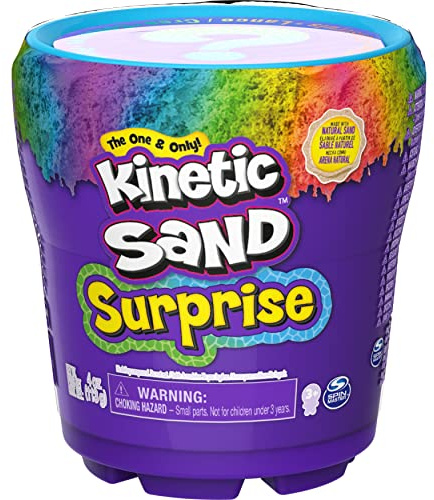 Kinetic Sand, Jars with Surprise, Play Set with 113 g of Coloured Sand - for Children from 3 Years