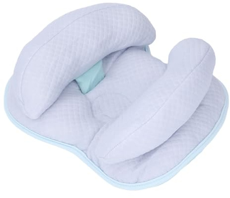 Baby 2-in-1-Reisekissen, Baby-Kopf-Nackenstützkissen, Baby-Nacken-Kopfstütze, Autositz-Einsatzkissen für Kinderwagen, Nackenstütze für Neugeborene, Verstellbares Kopfkissen (BLUE)