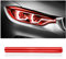 120x30cm Zuschneidbar & Dehnbar Scheinwerfer Folie,Scheinwerfer-Rücklicht-Nebelscheinwerfer Vivid Tönungsfolie,Selbstklebende Tönungsfolie Auto für Auto Deko (Rot)