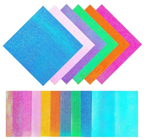 50 Blatt Glitzerpapier zum Basteln Bastelpapier Moosgummi Glitzer Weihnachten 20 * 20cm Bunt Glitzer Papiebastelpapier DIY Glitzerpapier zum Basteln und Gestalten,Grußkarten Scrapbooking-10 Farbe