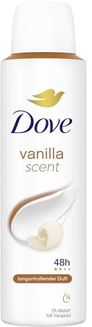 Dove Anti Transpirant Spray Vanilla Scent Deodorant skyddar upp till 48 timmar från armhålans fukt och kroppslukt 150 ml