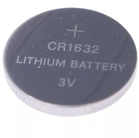 Pack of 5 CR1632 3V Lithium Button Cell Batteries without Mercury, Anti-Leak and Long Lasting