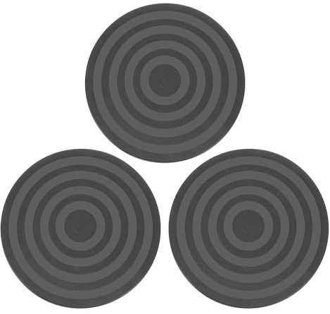 QUARKZMAN 3 plateaux tournants pivotants de 8 pouces avec roulements à billes en acier, organisateur rotatif à 360 degrés, plateau rond tournant pour téléviseurs, sculptures, noir