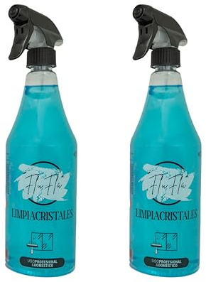 KIMIA - Limpia Cristales Flu Flu 750ml | Secado Ultrarrápido | Elimina Suciedad | para Cristales Impecables | Fórmula Alto Rendimiento | Perfumado (2 unidades)