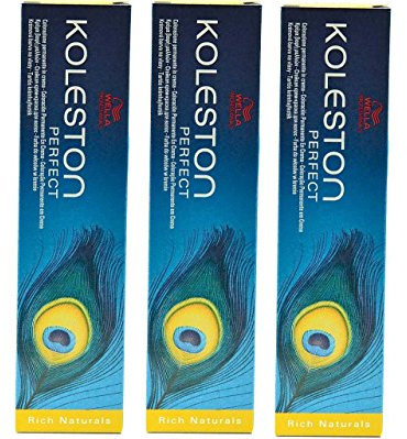 Wella 3 er Pack Wella Koleston Perfect 60ml 5/1 Hellbraun Asch