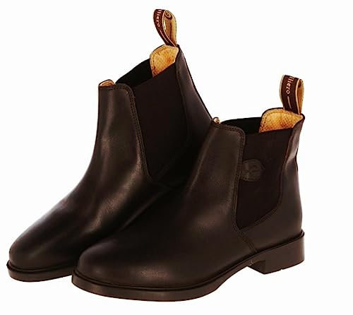 Kerbl Botines de equitación de piel, color marrón oscuro, talla 44