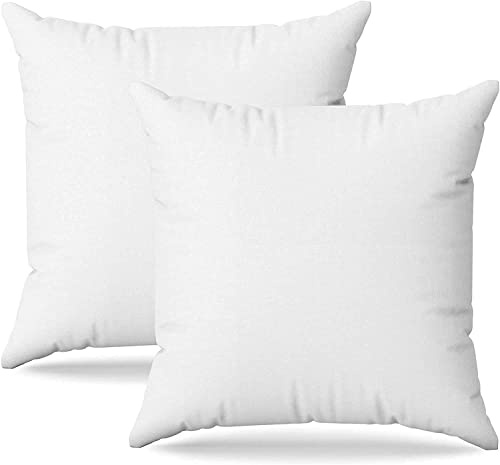 Flowen Kissen 50x50 Kopfkissen 2er Set für Sofa und Bett Innenkissen Hypoallergene Anti-Milben Kissenfüllung mit Weicher Gesteppter Kissenbezug 100% Polyester für Haus/Hotel