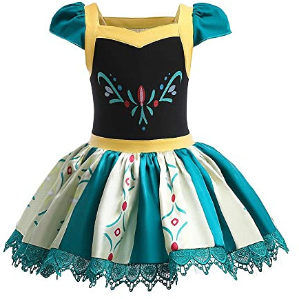 Lito Angels Déguisement Robe Tutu Ballerine Princesse Fille, 2-8 ans | Encolure carrée, manches bouffantes, tutu multicouche, ballet, carnaval, anniversaire, déguisement Halloween
