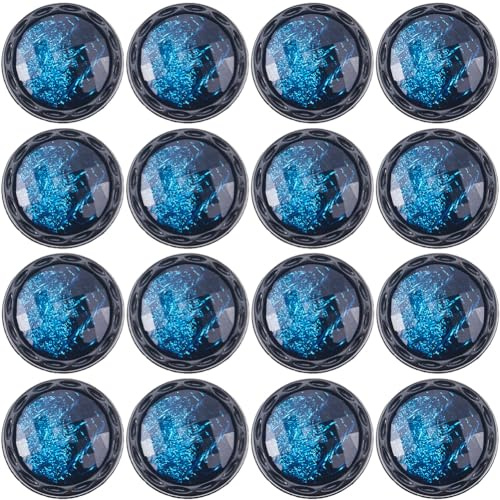 GORGECRAFT 20 botón de Vástago de Resina Agujeros de Vidrio Cortado Biselado Botones de Vástago de Costura Azul Brillante para Manualidades de Costura Suéter Uniforme Blusa Chaqueta Ropa Sombrero