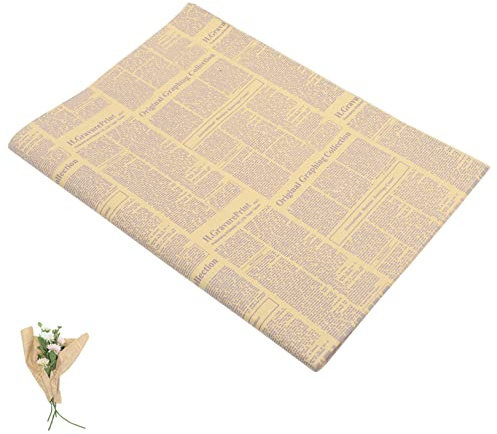 FOYTOKI 40lakan Blommor Packningspapper Vintage Tidningspapper För Blomsterbuketter Kreativt Presentinslag -hantverk För Blomsterbutiker Och Dekorationer