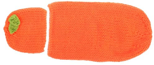 Hoement Kürbisschlafsack Für Neugeborene Fotografie-Requisite Wickeldecke Für Babys Schlafdecke Mit Beanie-mütze
