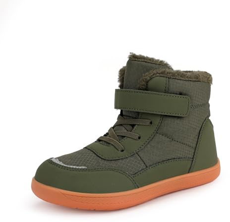 Barefoot Shoes for Children Winter Waterproof, Winter Shoes Barefoot Shoes Rubber Boots Hiking Shoes, Children Barefoot Shoes (Green, Little Kid, 11.5, Numeric Range, US Footwear Size System, 12, Medium)