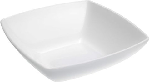 Sicignano | Ciotola Quadra in Melamina Bianca 18x18x6h cm | Lavabile in Lavastoviglie, Elegante e Resistente | Antipasti, Finger Food, Aperitivi | Insalatiera, Salse, Snack, Sushi, Spezie (1)