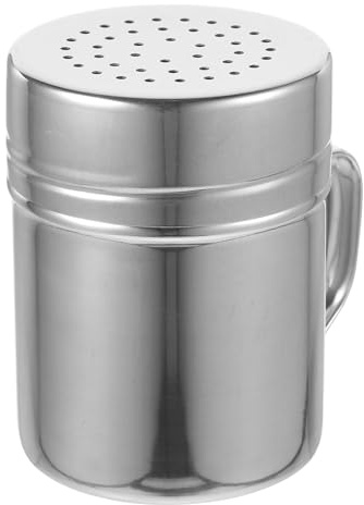 Healeved Espolvoreador de Polvos de Acero Inoxidable con Asa Dosificador para Condimentos Mediano 68X95 CM con Tapa Dispensador para Azúcar y Especias Adecuado para Uso Doméstico en