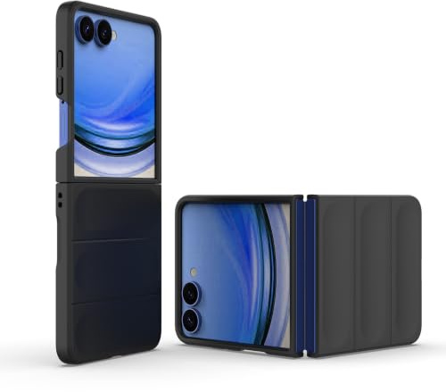 BORYA För Samsung Galaxy Z Flip8 (Flip 8) 5G Fodral, Stötsäkert Premium Mjukt Silikon TPU Stötfångare, Anti-fall Airbag Design, Slimmat Slitstarkt Fodral, Svart