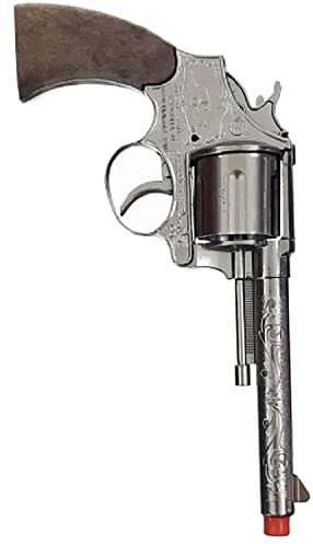 PARRIS CLASSIC QUALITY TOYS EST. 1936 - Jesse James Pistol Holster Set, Solid Die-Cast Metal Toy Gun, Includes 7 Pistol & Belt, Made in Italy, Safe for Children, Authentic Old West Design
