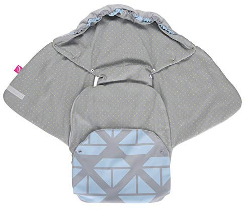 Mother hood Baby Softshell Einschlagdecke für Babyschale, Autositz, Maxi-Cosi, Römer und andere Marken, ideal für Kinderwagen, Fahrradanhänger, Buggy - Schiffe blau