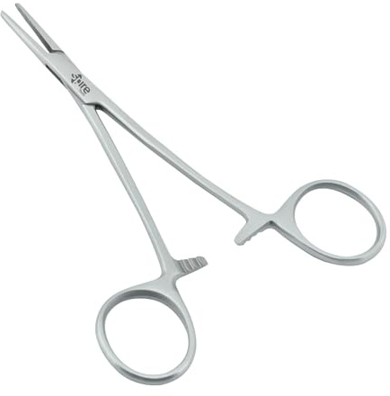 Spire Tools ® Rostfritt stål självlåsande pick-up öra hår fiske tång hantverk lödning pincett tång, dubb boll örhängen hållare nål gripare hund öra hår grooming rak 13 cm