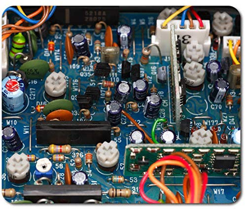 Rectangle Mouse Mat - Amateure Radio Transceiver Clectronic Board 23.5 x 19.6 cm (9.3 x 7.7 inches) for Computer & Laptop, Office, Non-slip Base #44075