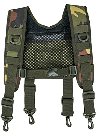MELOTOUGH Heavy Duty Tactical Suspenders for Men Outdoor H-Harness Duty Belt Suspenders Hunting Safety Belts & Harnesses Battle Belt Suspenders