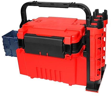 Angelkoffer,KOCAN Angelbox,Reise-Angelkoffer,Box mit Flaschenhalter und Rutenständern