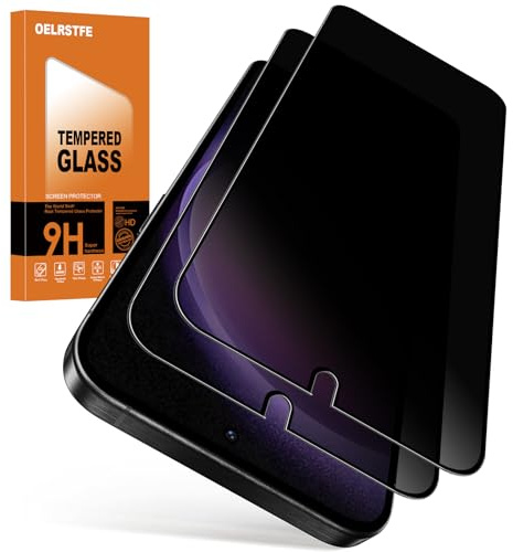 Oelrstfe Privacy Pellicola Protettiva per Samsung Galaxy S23 5G Anti Spy in Vetro Temperato Durezza 9H Anti-Graffio Senza Bolle Ultra Resistente Anti-Impronta Anti-Spia Protezione Schermo,2 Pezzi