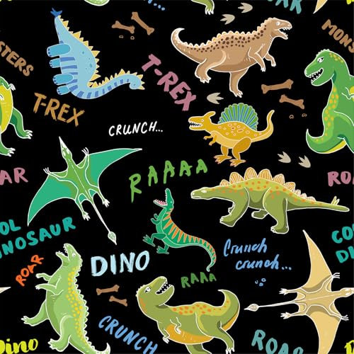 CHDITB Dinosaur Wallpaper Peel and Stick, Wildlife Animals Wall Paper (44x300cm) for Kids Bedroom, Self Adhesive Wall Stickers for Boys Playroom Bedroom Decor