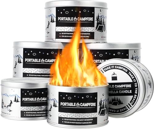Tragbare Lagerfeuerstelle – bis zu 3–5 Stunden Brenndauer – Wiederverwendbare Reise-Feuerstelle für Camping, Terrasse und Strandtage – tolle Alternative zu einem echten Feuer